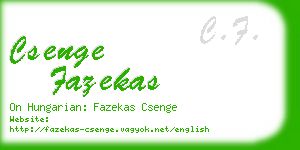 csenge fazekas business card